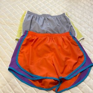 Ladies Nike tempo shorts. 2 pairs
